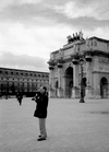 In the courtyard of the Louvre. Photo by Nancy Fasoldt.