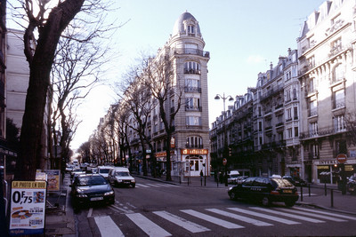 Paris street a few blocks from the Moulin Rouge.