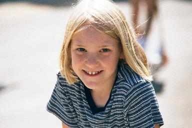 My granddaughter Holly, in a film-based image. Click to view full-size image. Photo copyright &copy; 2000, Al Fasoldt.